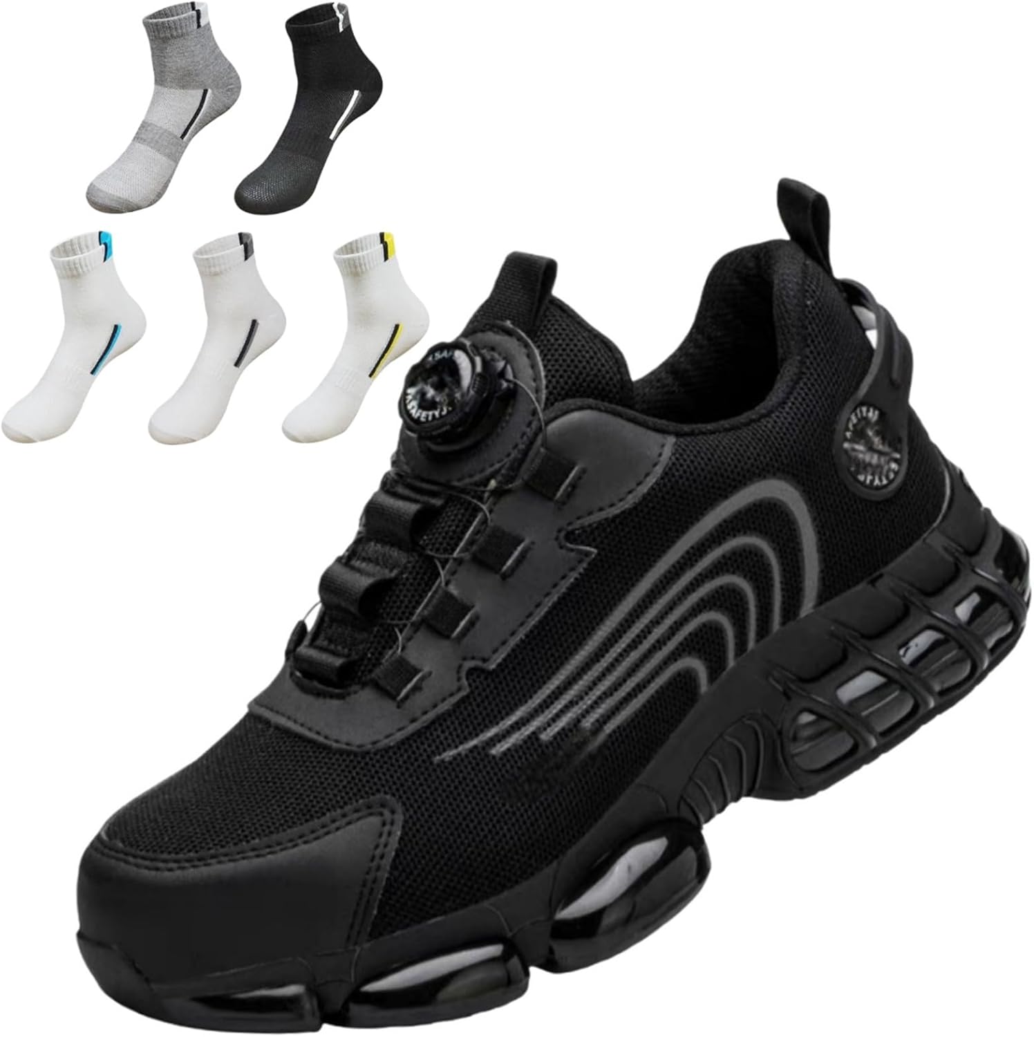 

Рабочие ботинки со стальным носком на 8 см выше, мужские защитные ботинки со стальным носком - удобные, непрокалываемые, нескользящие рабочие ботинки Generic, 03