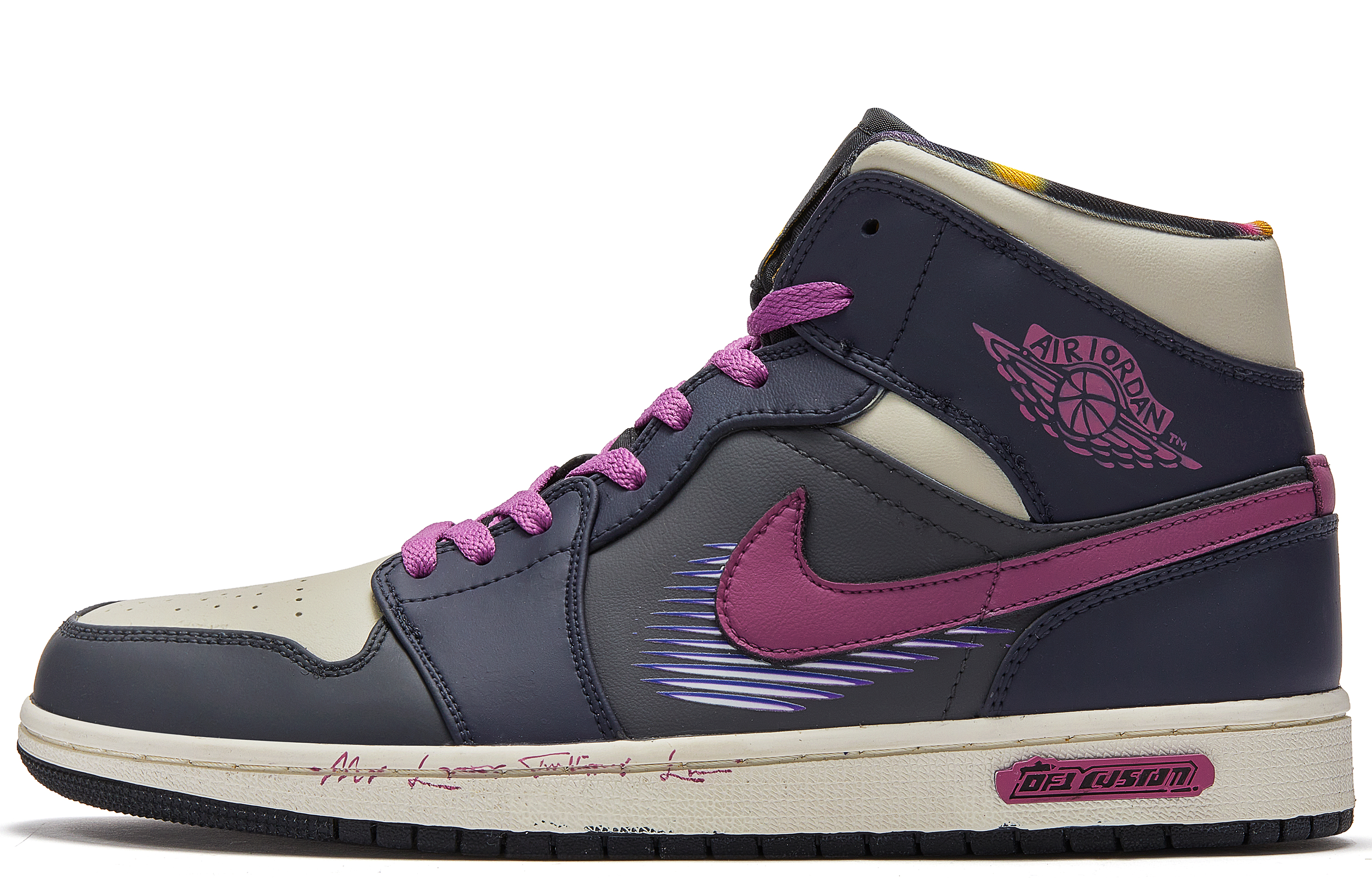 

Jordan Air Jordan 1 винтажные баскетбольные кроссовки мужские, Vivid Plum