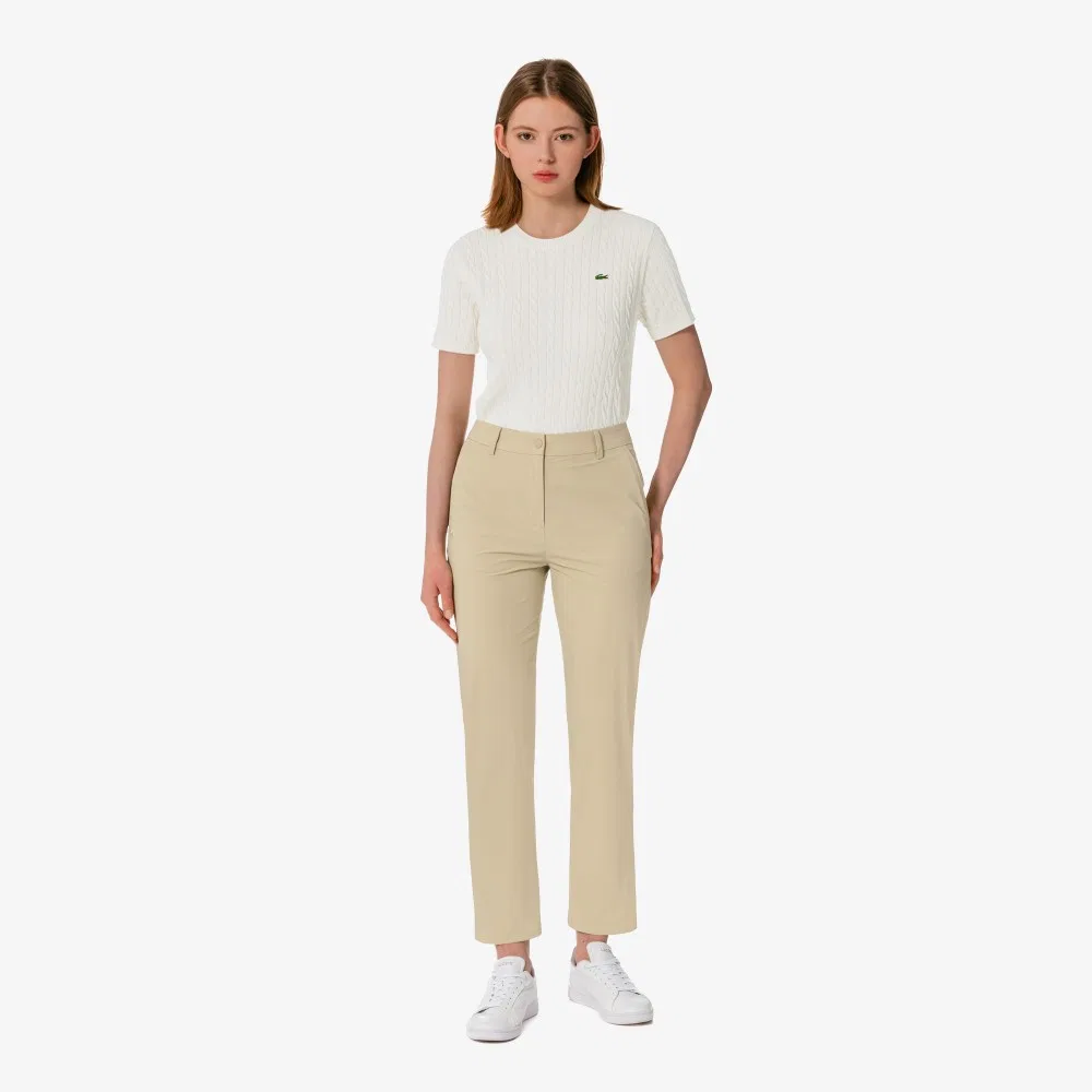 Брюки Lacoste с принтом, охлаждающие, бежевые — фото 4