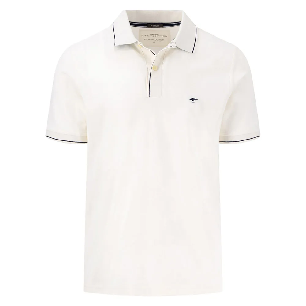 

Поло с коротким рукавом Fynch Hatton Modern Fit Premium Cotton, белый
