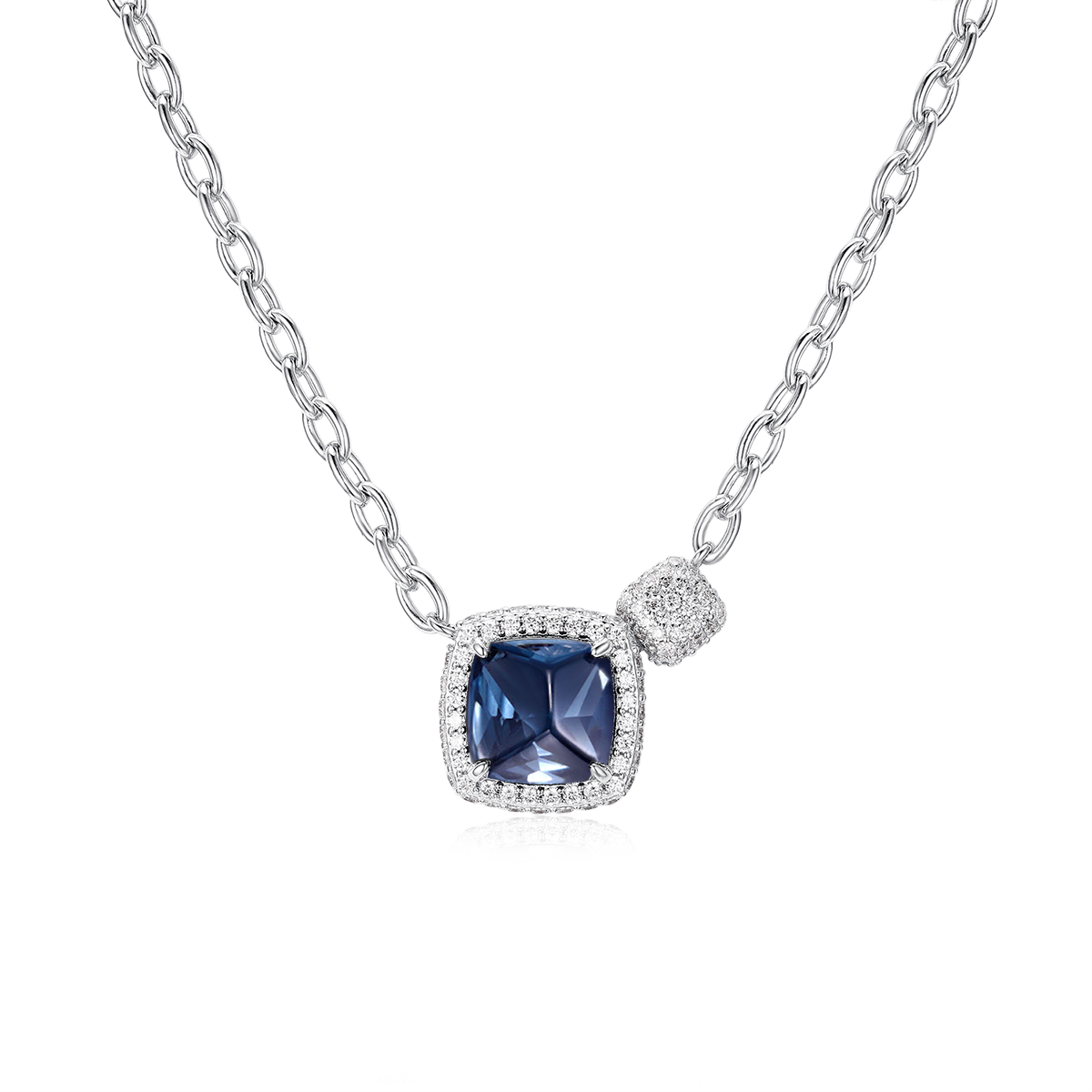 

Apm Monaco Divines 925 серебряное колье унисекс blue