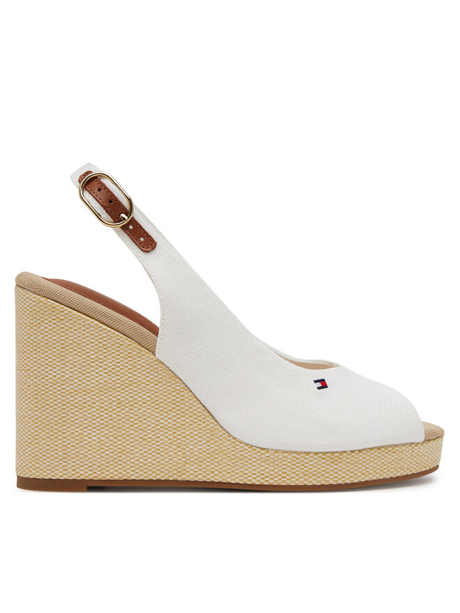 Эспадрильи Flag High Wedge Espad Slingback FW0FW08597 Tommy Hilfiger, белый