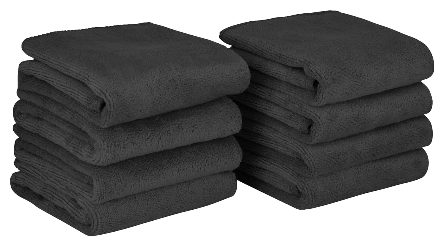 Набор BW&HM — Из 8 микрофибровых салфеток для снятия макияжа 30x30 см , Black