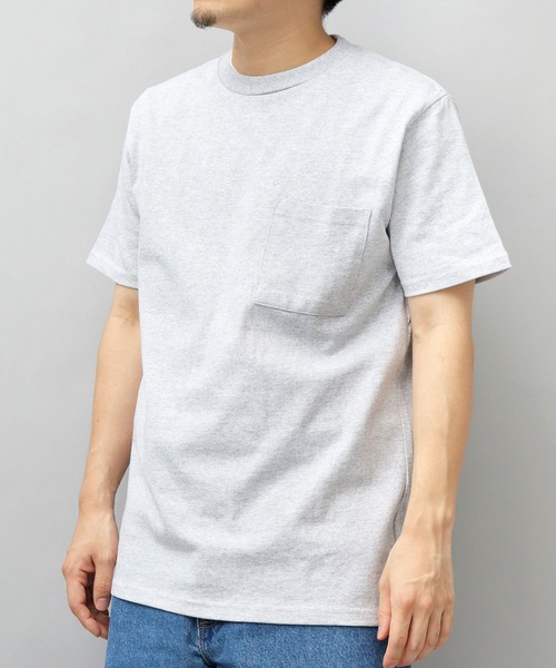 

Футболка с коротким рукавом, с карманом, из американского хлопка, плотность 215 г/м², стандартный крой Goodwear, серый