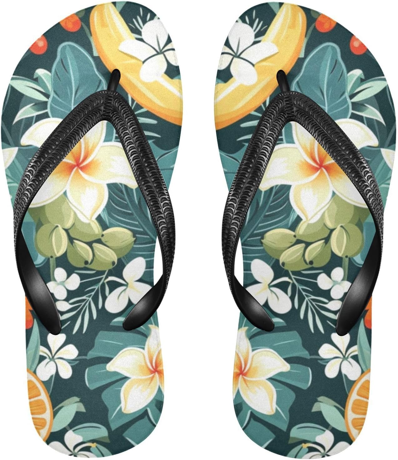 

Сланцы для женщин и мужчин с тропическими листьями, женские шлепанцы, мужские сандалии, шлепанцы для душа, летние нескользящие сланцы для плавания, пляжа и ванной Mnsruu, Leaf I 1652