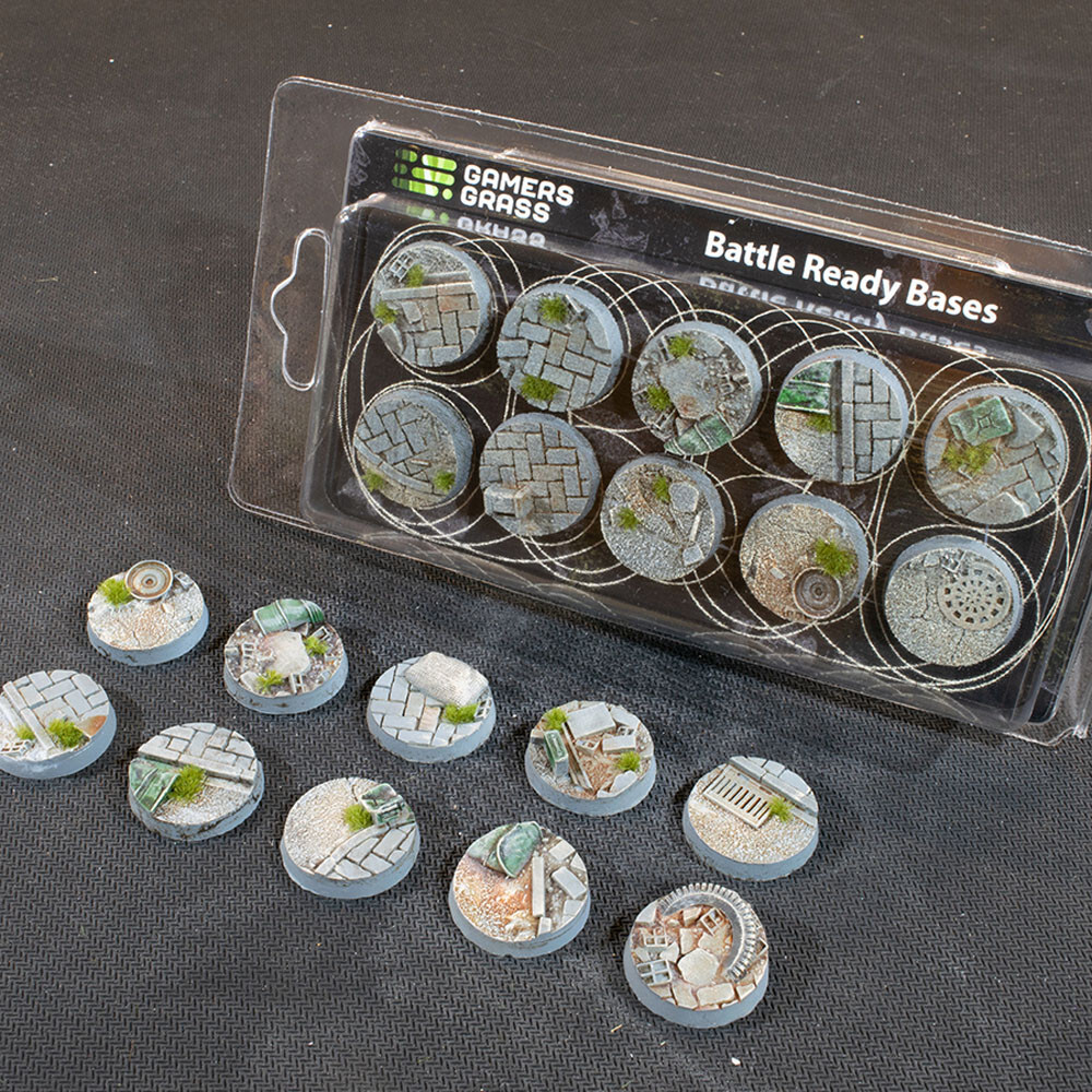 

Аксессуары Gamers Grass Battle Ready Bases: Urban Warfare - Round 25mm (10)