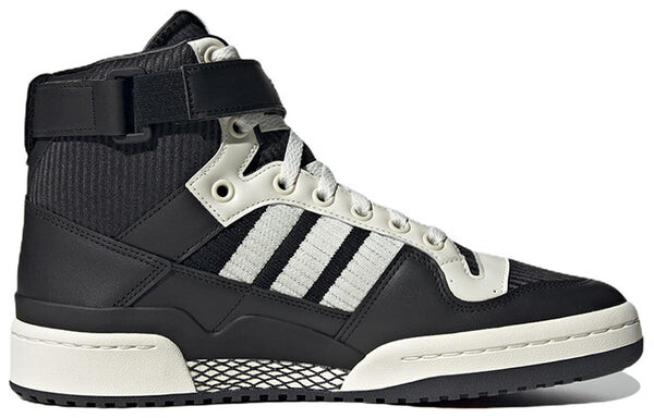 Кроссовки оригиналы форум 84 высокие Adidas, черный — фото 2