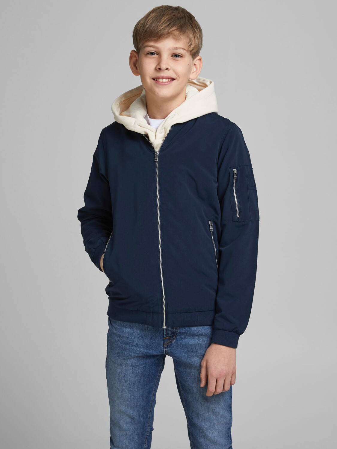 

Детский бомбер Jack & Jones, темно-синий