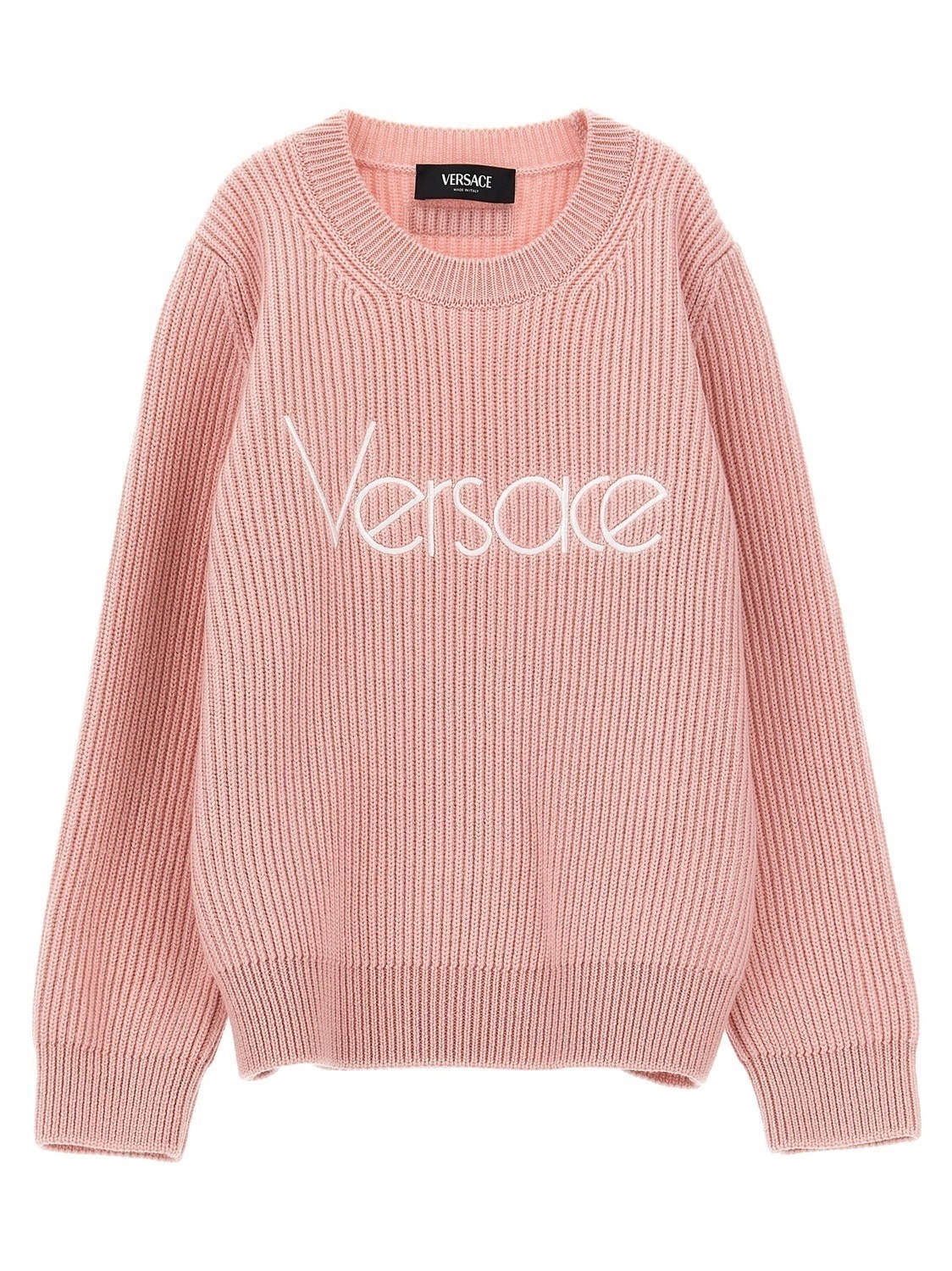 

Свитер с вышивкой логотипа Versace Kids, розовый