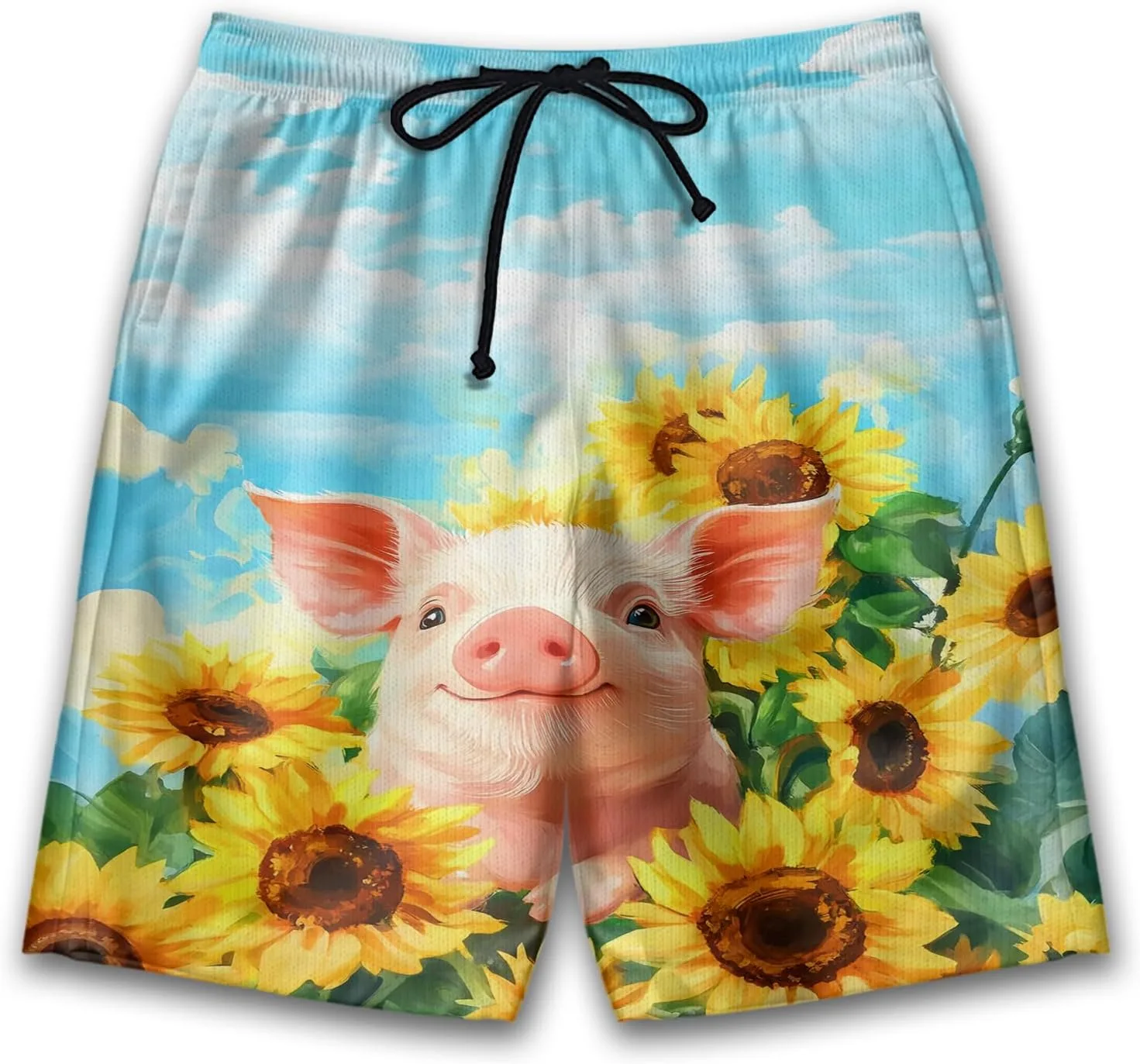 Плавки мужские Piggy - Hawaiian Hog Lover с сетчатой подкладкой, комплект купальника 07 Generic, Pig_05