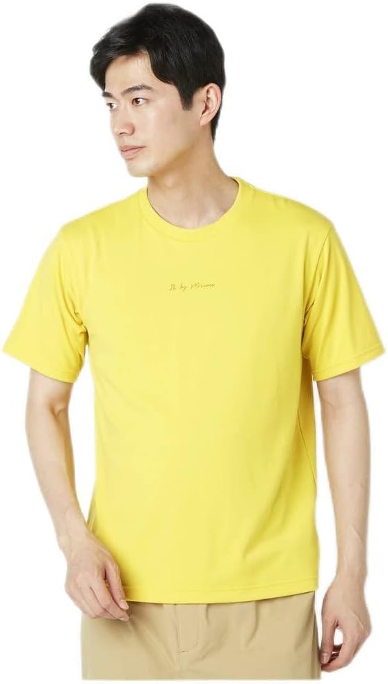 

Футболка Mizuno UPF 50+ Go to by B2MAA002 для мужчин, для активного отдыха, из переработанного полиэстера, с графическим принтом, желтый