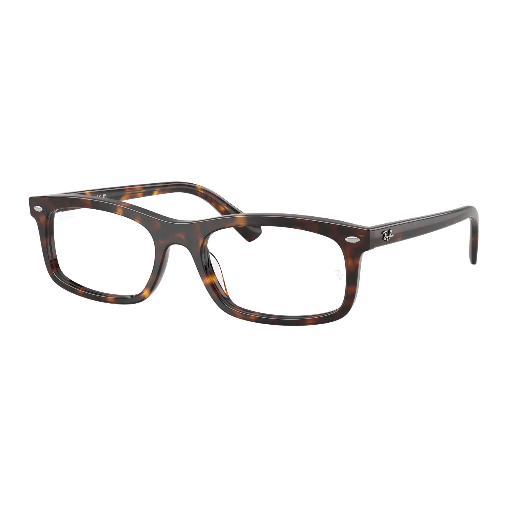 

RayBan Прямоугольные очки для зрения унисекс Black/Transparent/Tortoiseshell