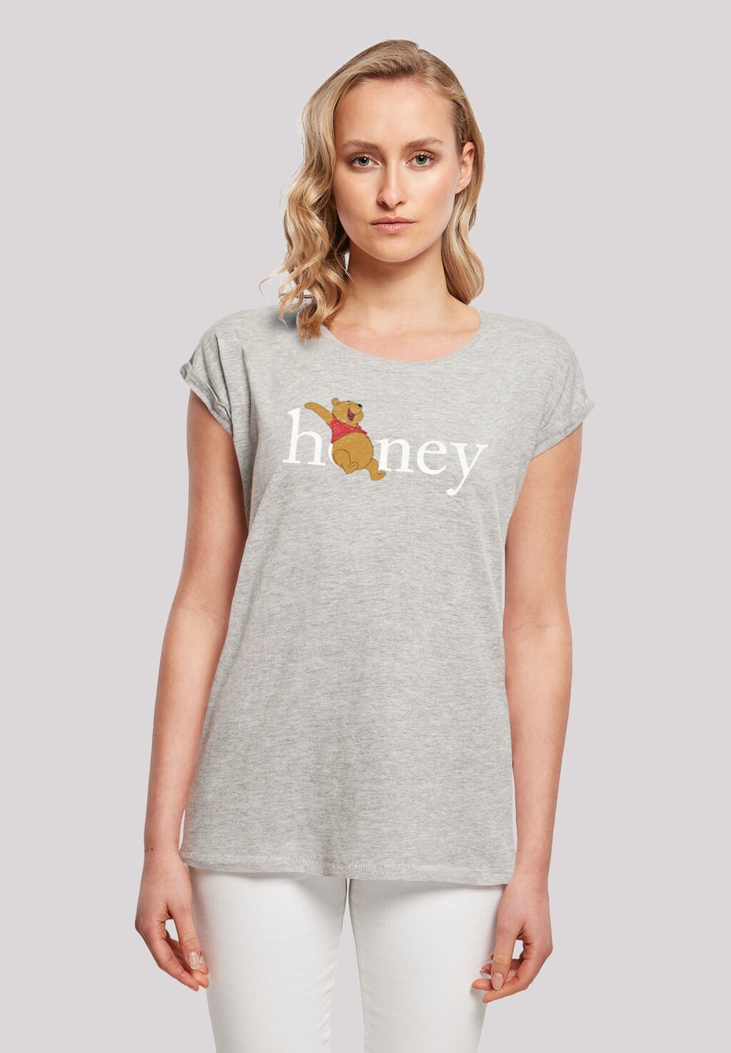 

Футболка с принтом DISNEY WINNIE PUUH DER BÄR HONIG F4NT4STIC, серый