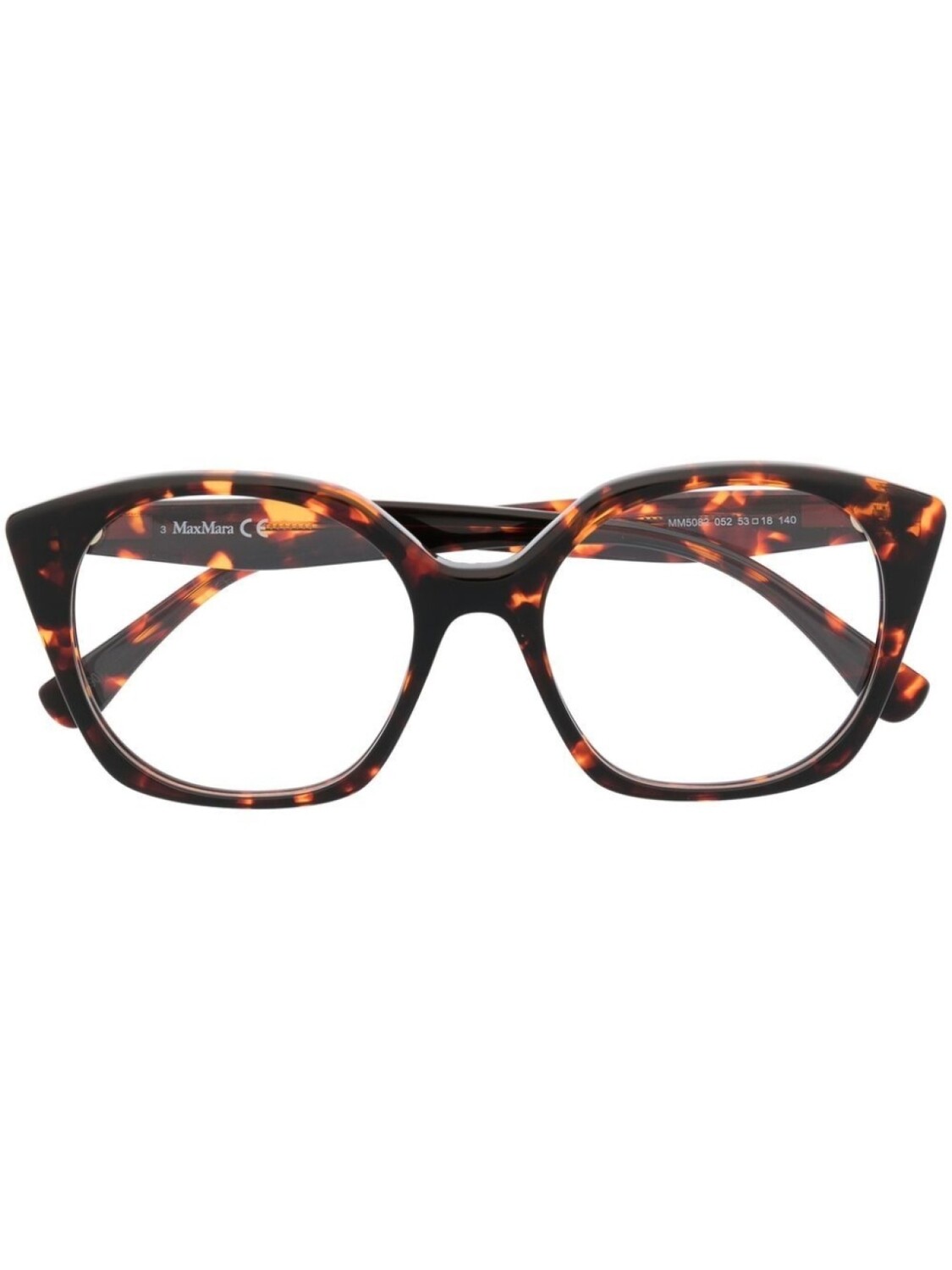 

Очки в массивной оправе черепаховой расцветки Max Mara Eyewear, коричневый