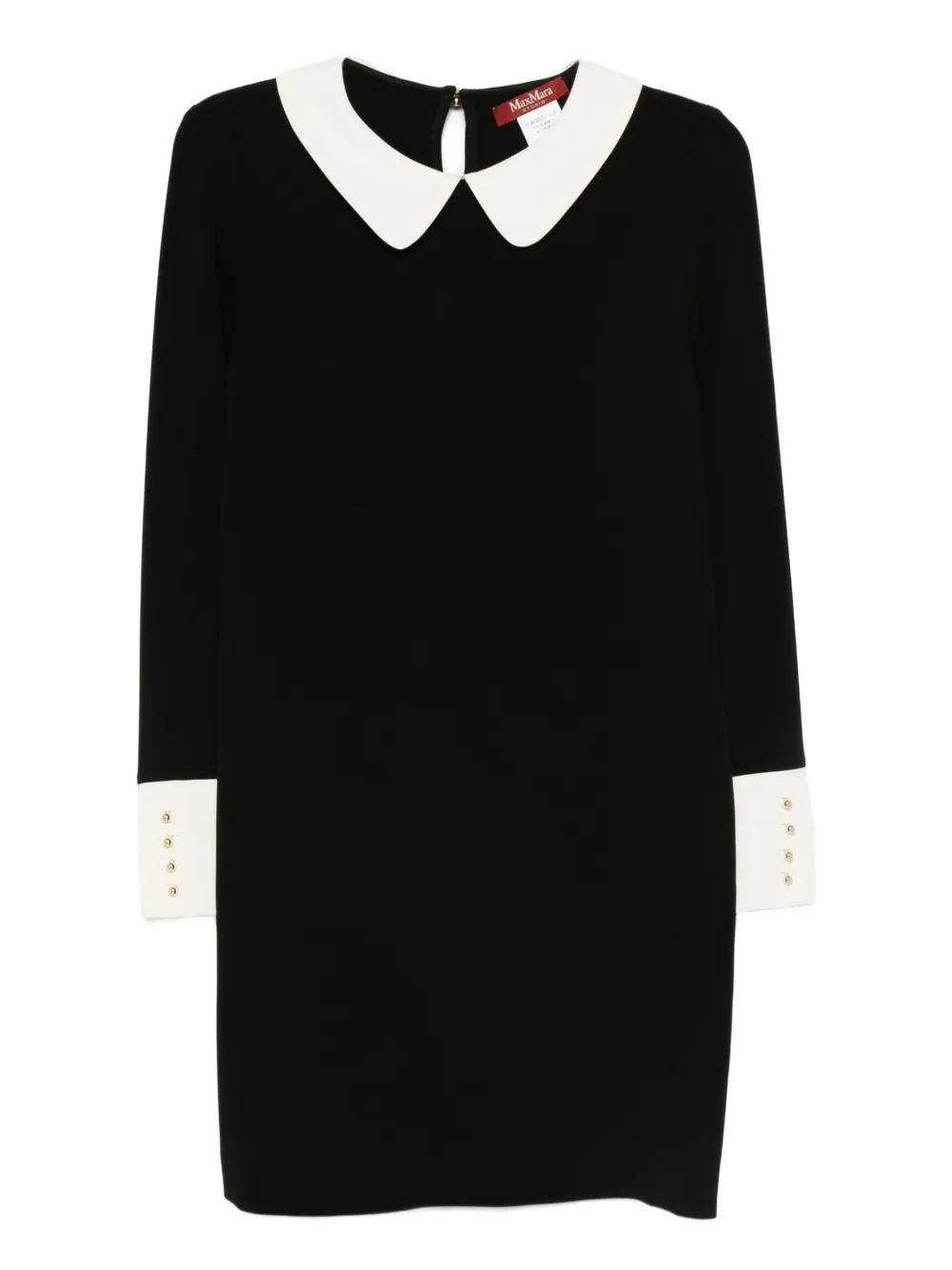 

Платье мини с воротником Питер Пэн MAX MARA, черный