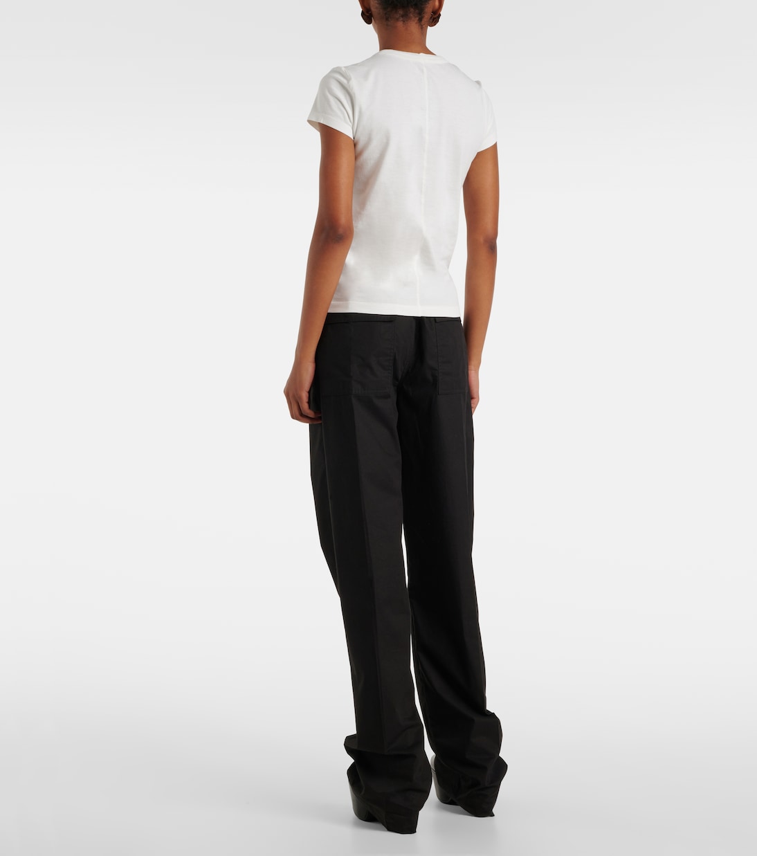 Футболка из хлопкового джерси Level Rick Owens, Milk — фото 3