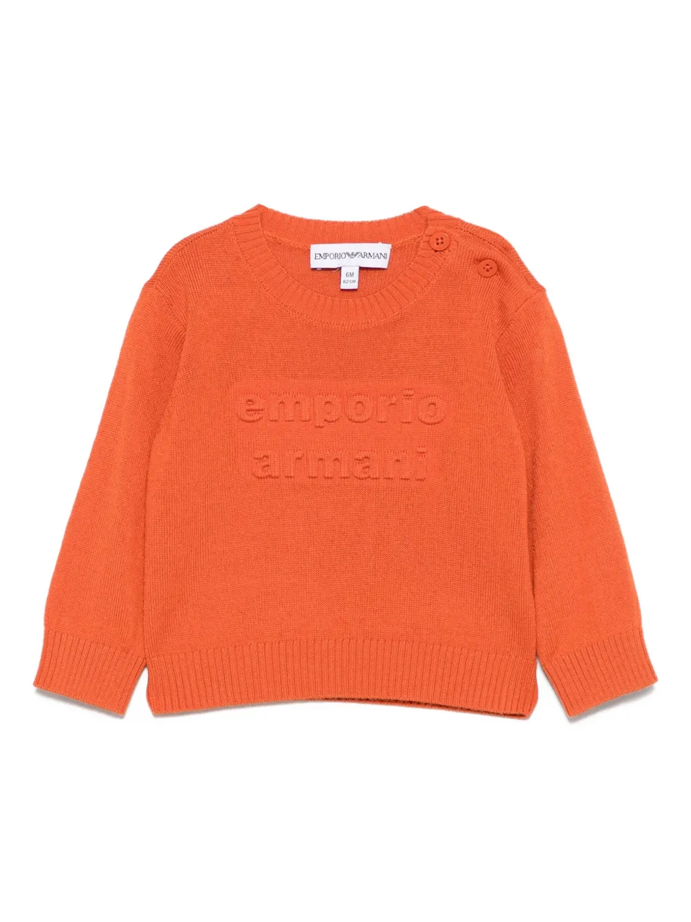 

Свитер с тисненым логотипом Emporio Armani Kids, оранжевый