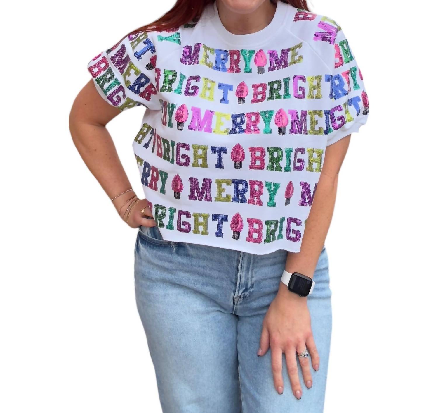 

Веселый и Яркий Топ в Белом Цвете QUEEN OF SPARKLES