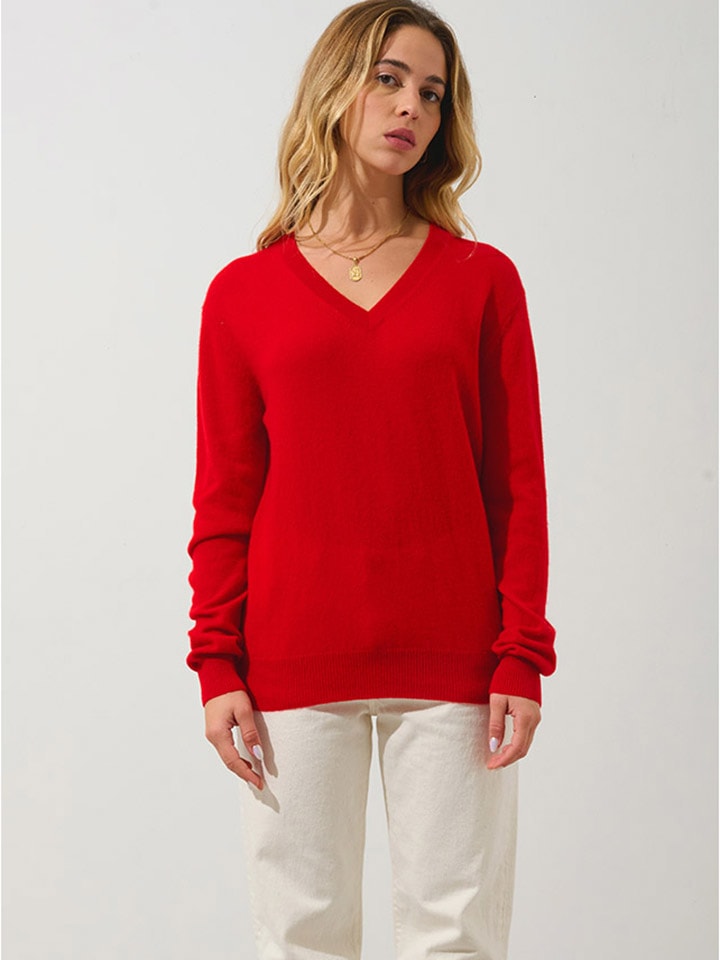 

Кашемировый пуловер AUTHENTIC CASHMERE, красный