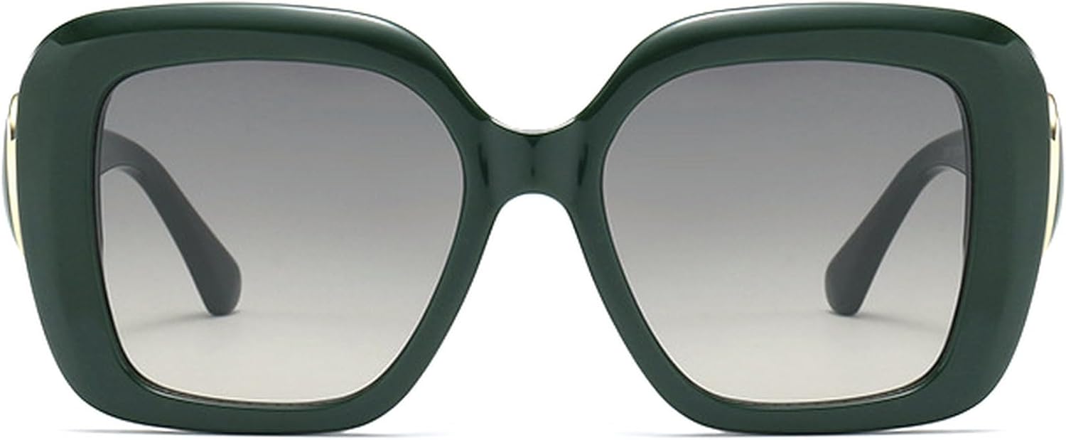 

Модные квадратные солнцезащитные очки для женщин и мужчин, увеличенного размера, с дужками в форме сердца, дизайнерские солнцезащитные очки «кошачий глаз» с защитой от УФ-излучения UV400 mincl, Green