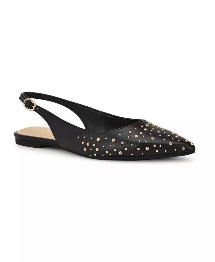 

Женские туфли на плоской подошве с острым носком и пяткой на пятке Beamz Nine West, черный