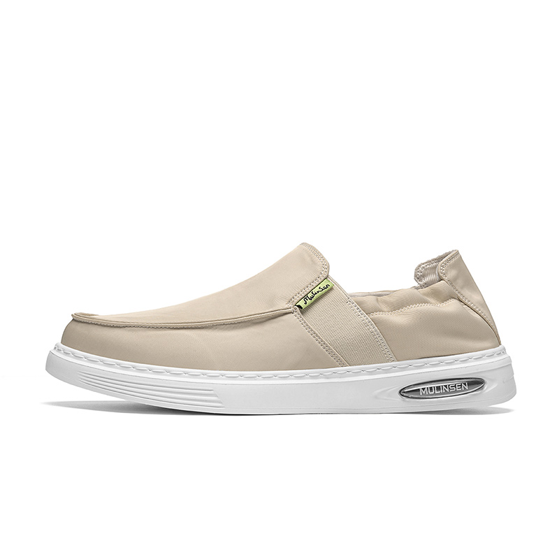 

Mulinsen Износостойкие дышащие легкие мужские низкие кеды бежевые, цвет Beige