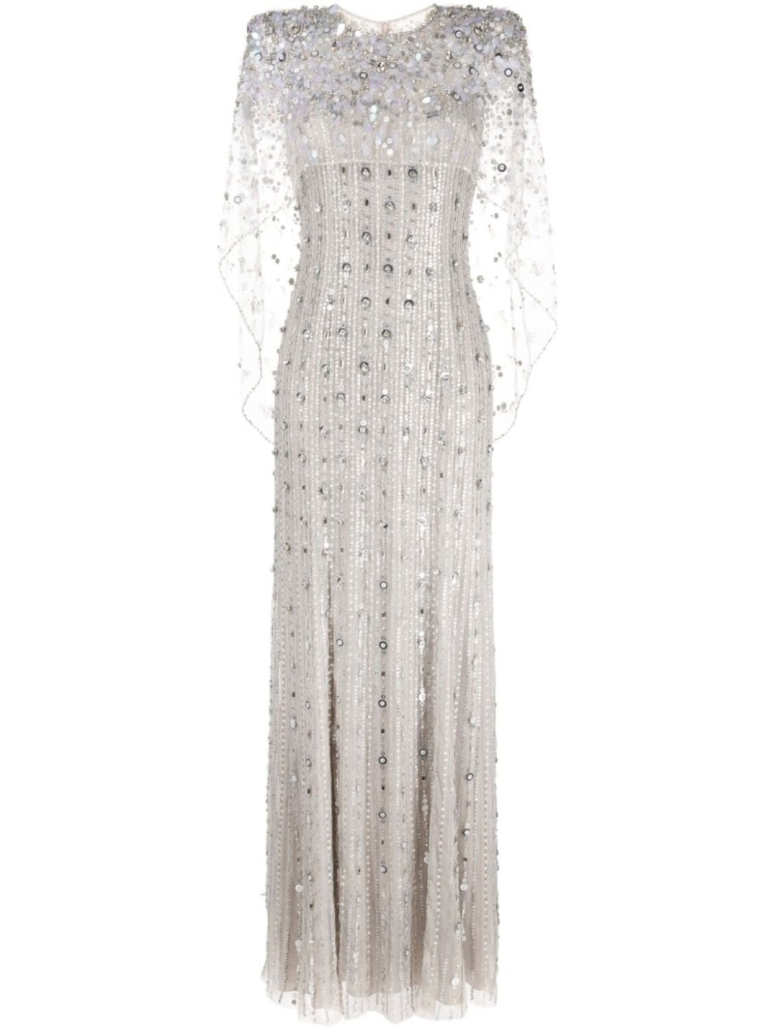 

Jenny Packham платье Nettie из тюля, серый