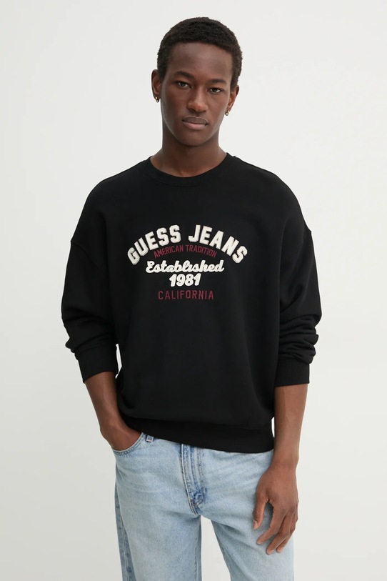 

Хлопковая толстовка Guess Jeans, черный