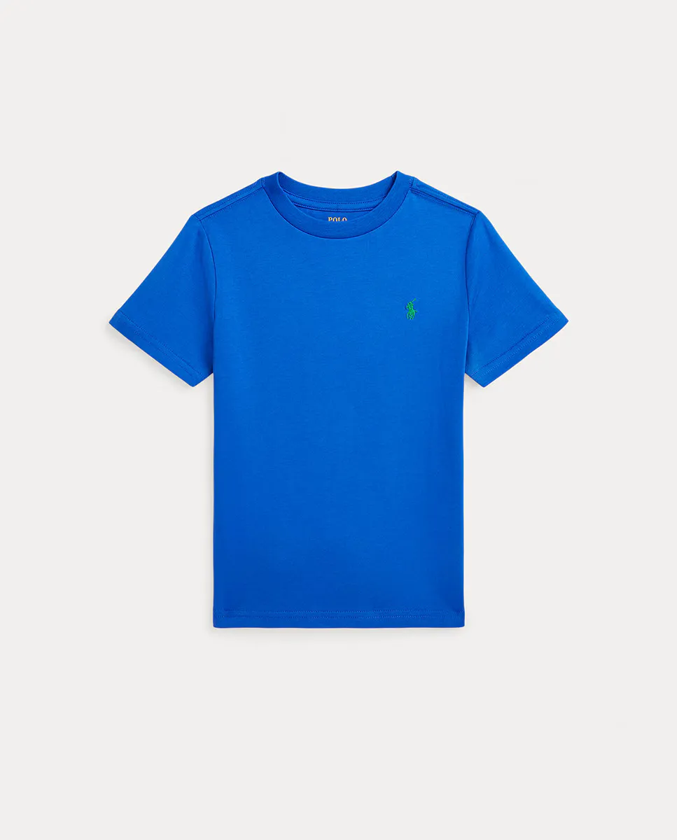 

Футболка для мальчика из хлопка с вышитым логотипом Polo Ralph Lauren, синий