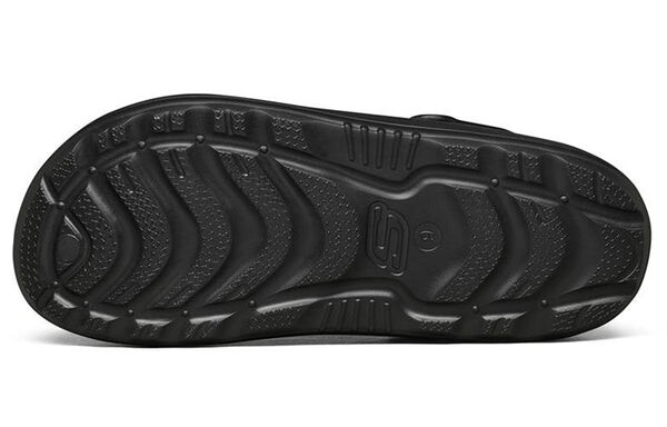Тапочки swifters minimalistic cozy sports slippers pure black Skechers, черный — фото 4