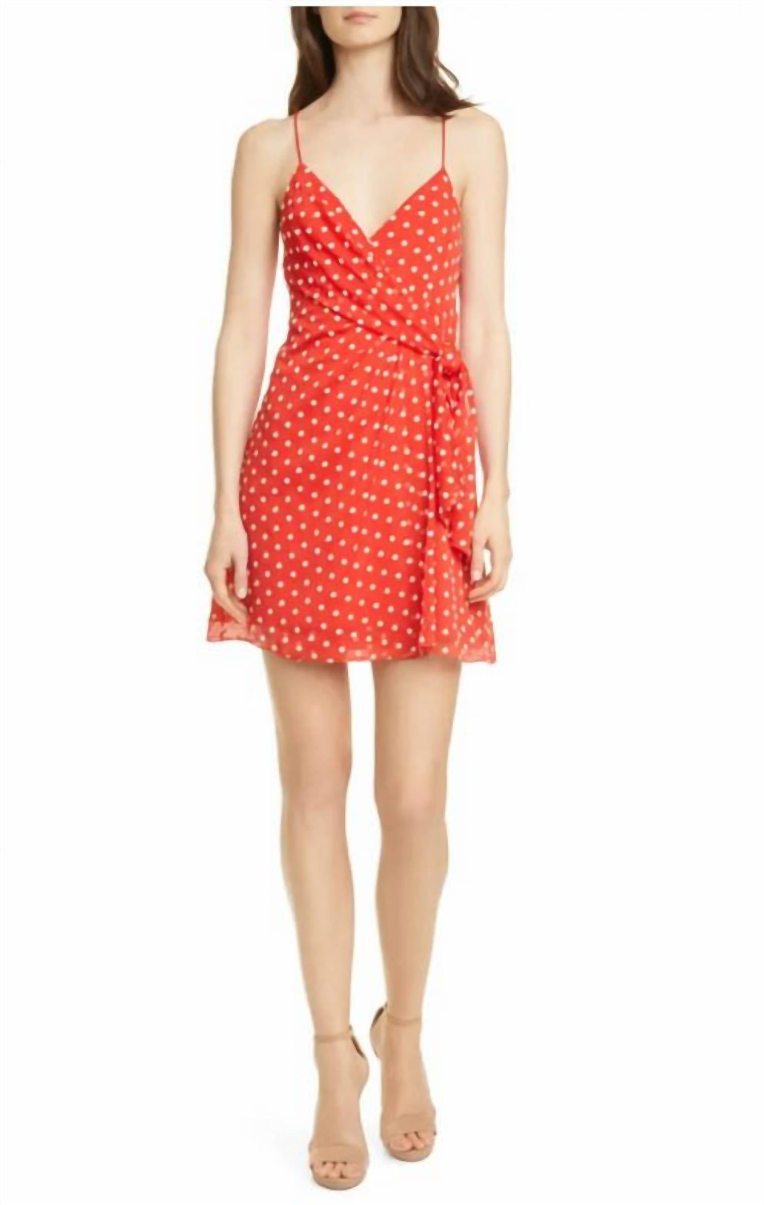 

Платье-мини Katie Tie Wrap красного цвета alice + olivia