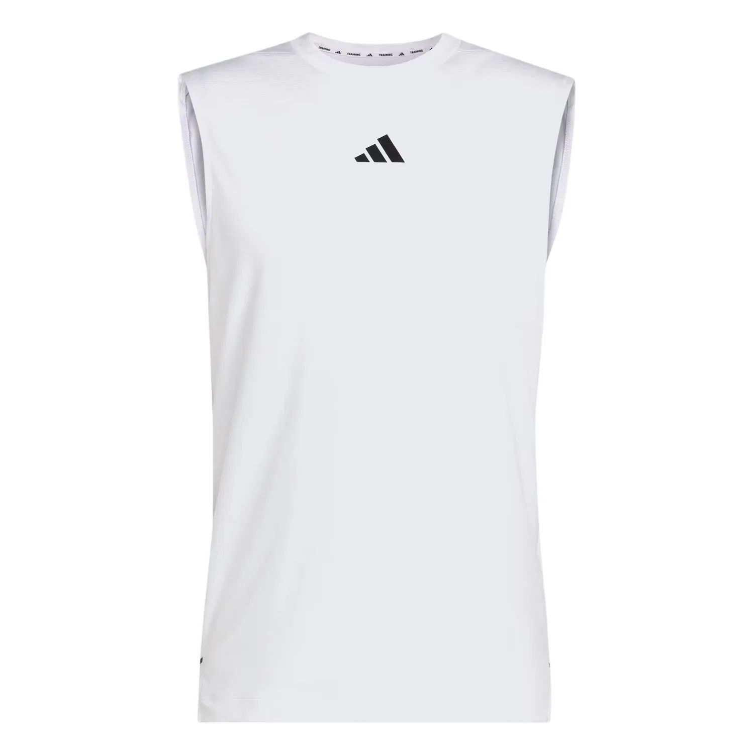 Майка D4T для мужчин, белая, с круглым вырезом, умеренно прямого кроя Adidas, White