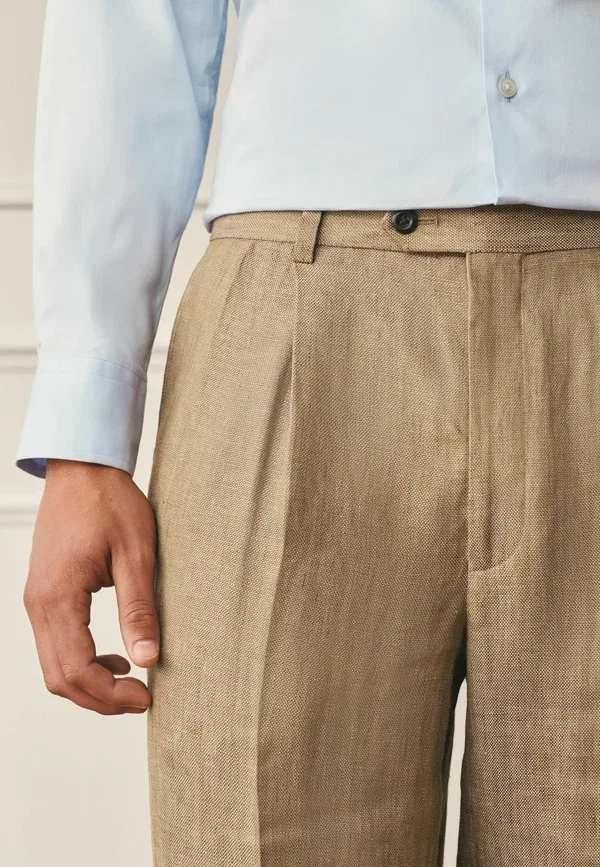 Брюки чинос Relaxed suit Next, цвет светло-коричневый — фото 4