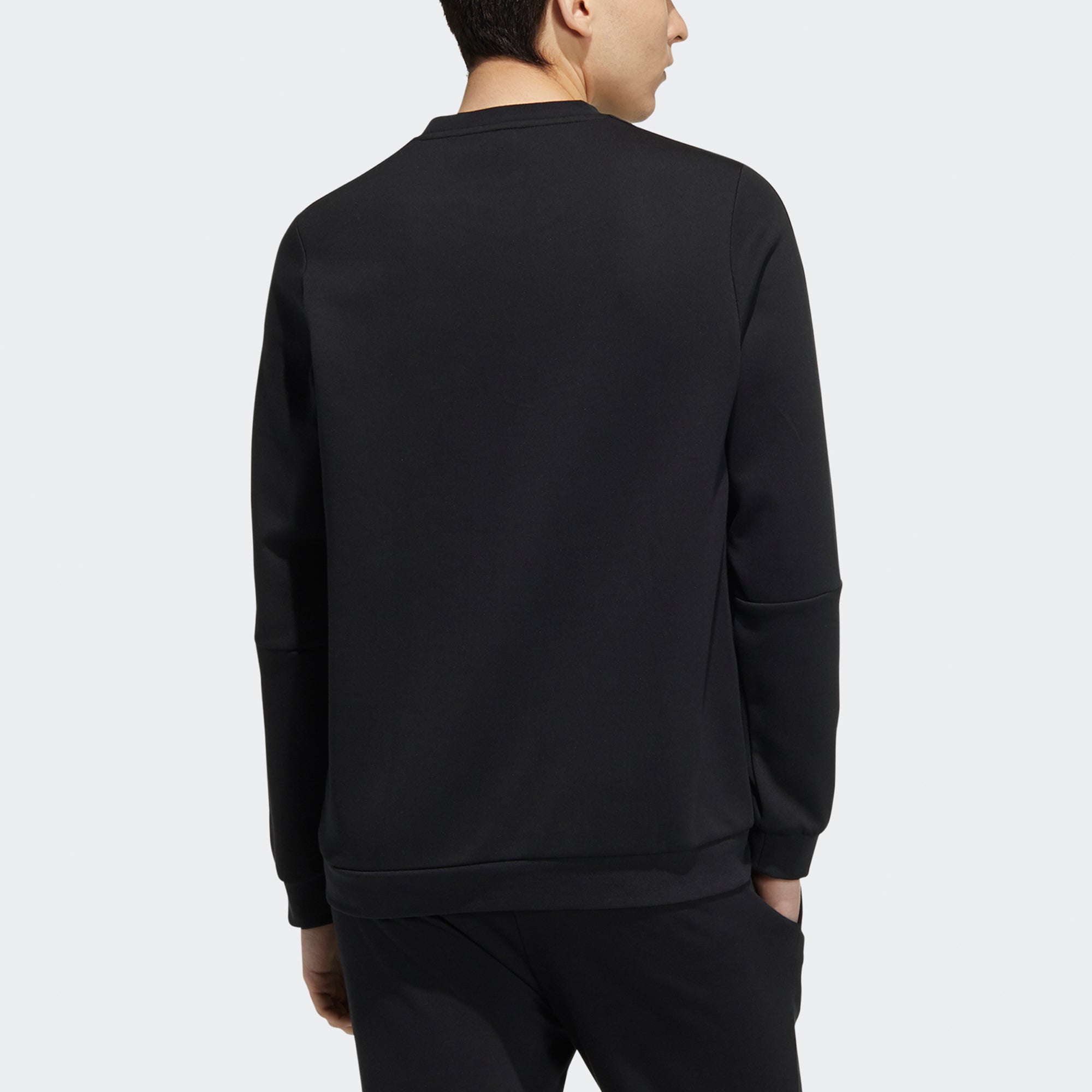 Худи Men's adidas neo Sw Gr Dk Swt Funny Printing Sports Round Neck Pullover Black H45173 — фото 3