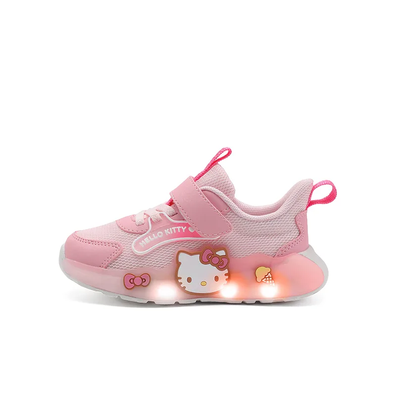 Hello Kitty Hello Kitty Abrasion Resistant Rebound Breathable Lightweight Cushioning Low top детские кроссовки для бега Sanrio, черный серебро-kuromi — фото 3