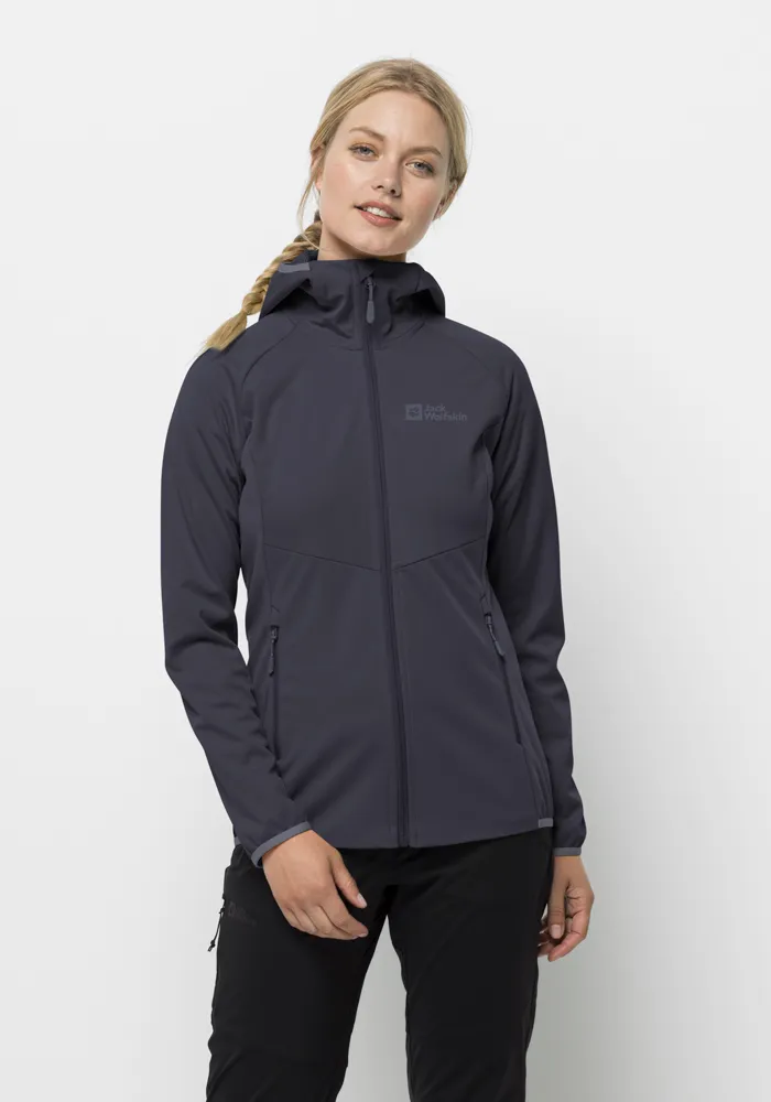 

Куртка из софтшелла Jack Wolfskin "GO HIKE SOFTSHELL W", с капюшоном, цвет Graphite