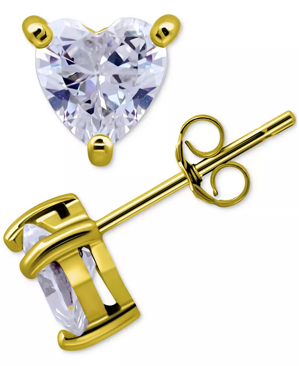 

Серьги-Гвоздики в форме сердца с кубическим цирконием, созданные для Macy's Giani Bernini, gold