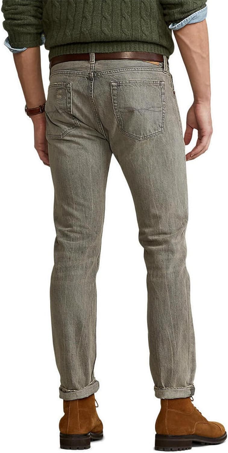 POLO RALPH LAUREN Мужские джинсы Sullivan Slim-Fit Brennan Repaired Faded, Grey — фото 2