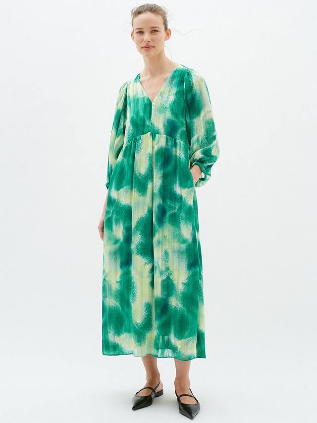 

Макси-платье свободного кроя с рукавом 3/4 от himari InWear, цвет Green Art Splash