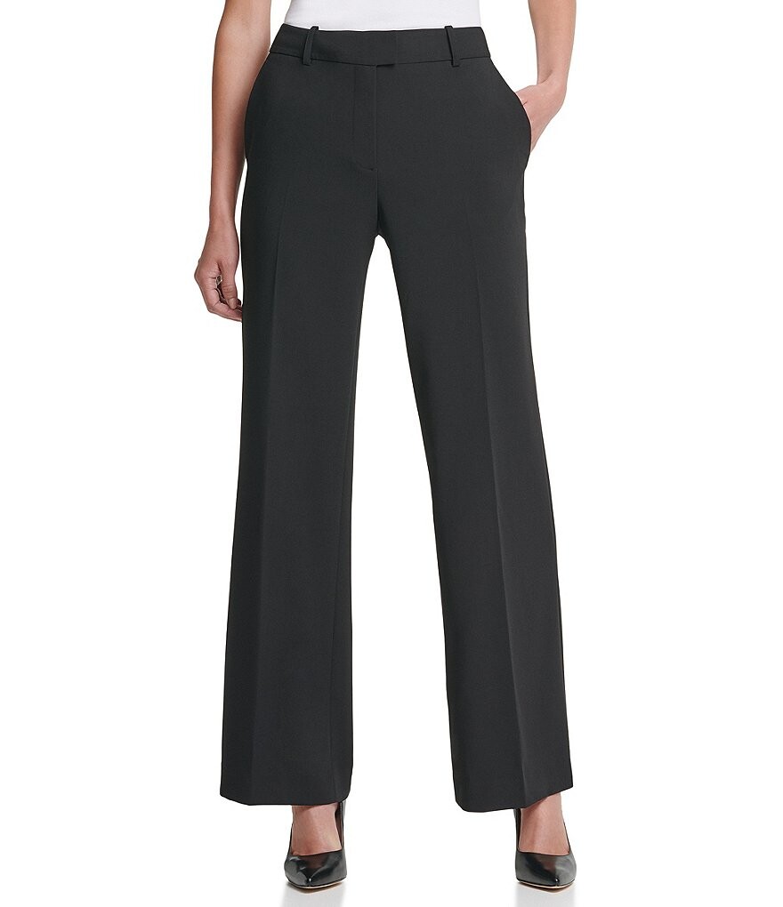 

DKNY Широкие брюки с фиксированной талией, черный