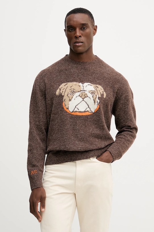 

Свитер из смесовой шерсти Pepe Jeans, коричневый