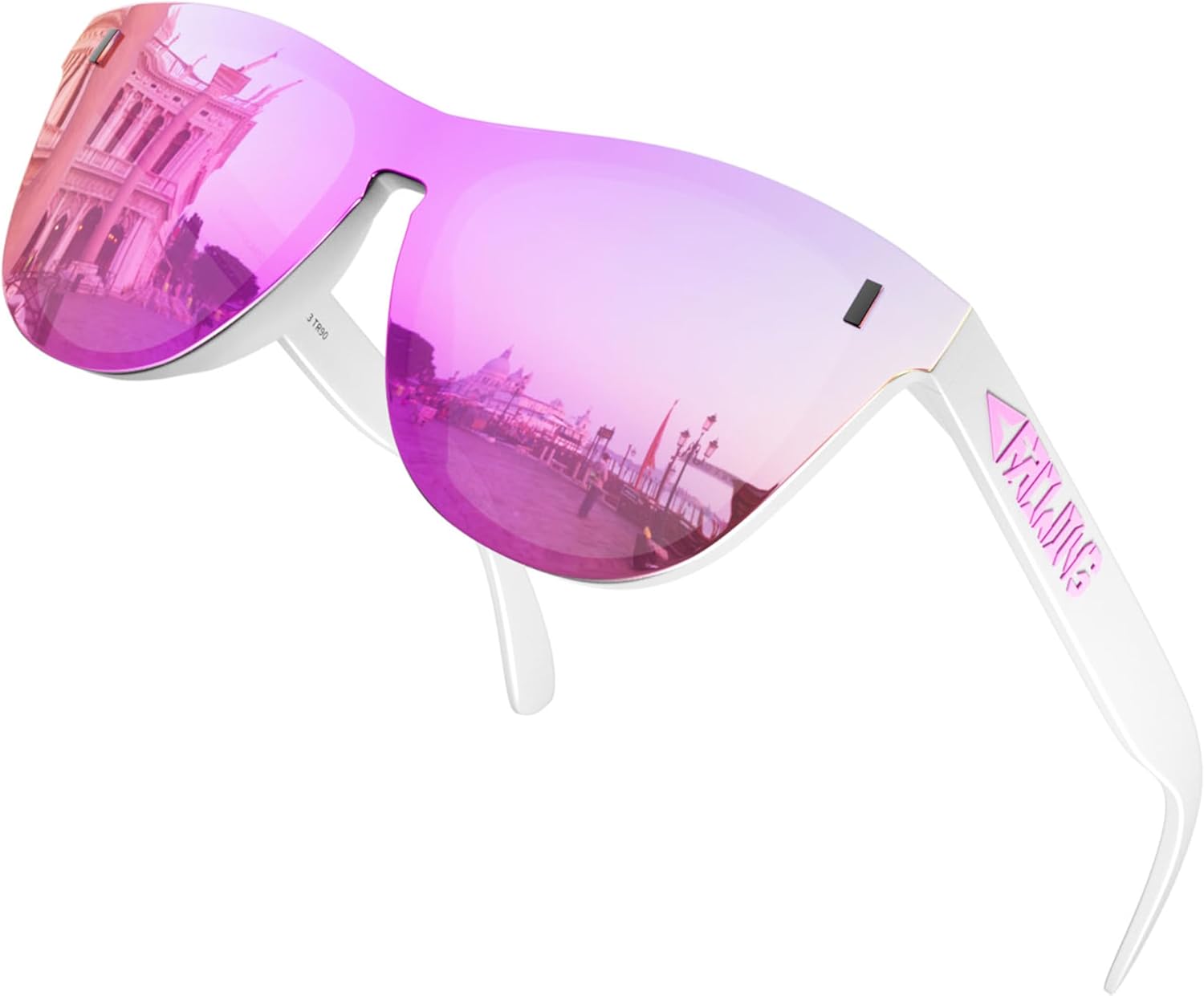 

Солнцезащитные очки ROCKNIGHT HD с поляризацией, защитой от УФ-излучения UV400 и антибликовым покрытием, оправой TR90, легкие, для пляжа и вождения, White Frame/Pink Lens