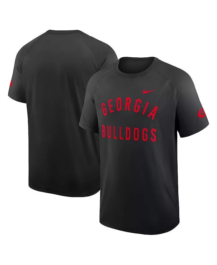 

Мужская черная футболка Georgia Bulldogs Ready Raglan Premium Performance Nike