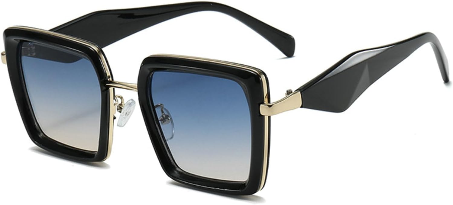 

Винтажные квадратные мужские солнцезащитные очки с градиентным переходом цвета, защита от УФ-излучения UV400, женские солнцезащитные очки класса люкс 7278 Melrose, Blue