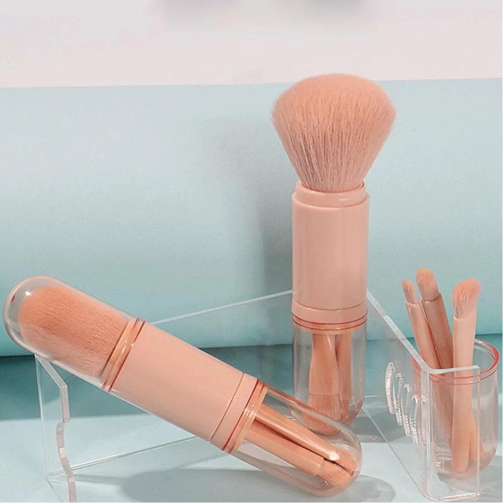 Набор из 4 кистей для макияжа со встроенной крышкой Miniministore, Pearl White — фото 4