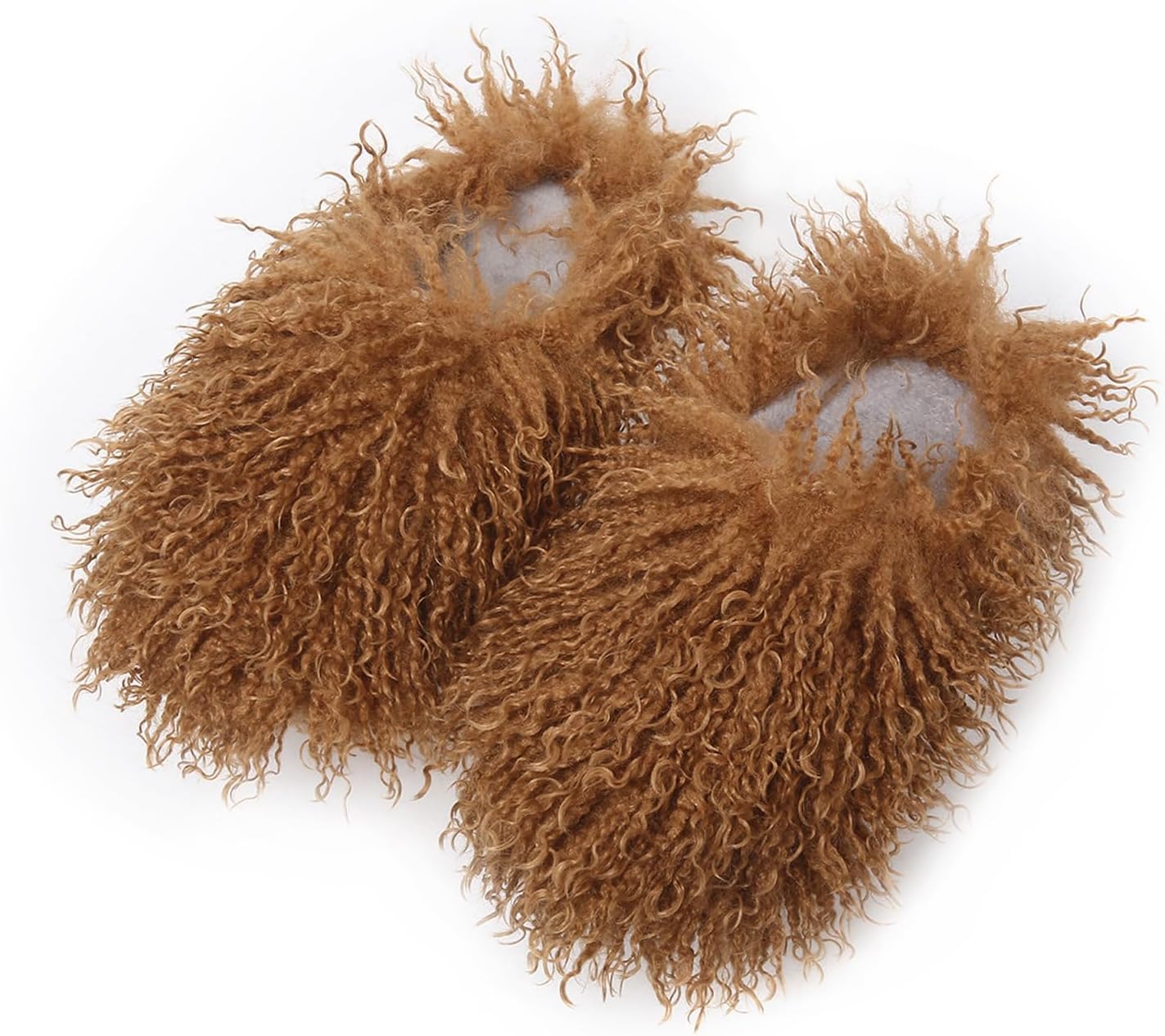 

Большие пушистые тапочки из искусственного меха, унисекс, домашние шлепанцы с шерстяной текстурой, теплые плюшевые пушистые туфли с длинным ворсом для женщин Hevoy, черный