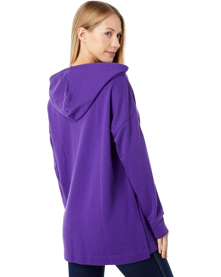

Худи Lauren James Kansas State Wildcats Long-Length Side Vent Hoodie, фиолетовый