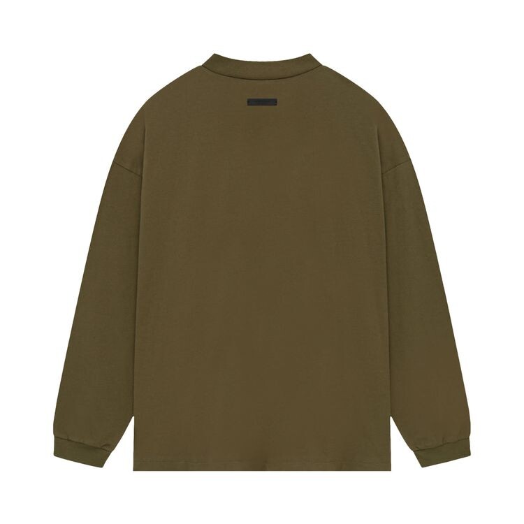 Футболка Fear of God Essentials Jersey Long-Sleeve Tee Olive, зеленый — фото 2
