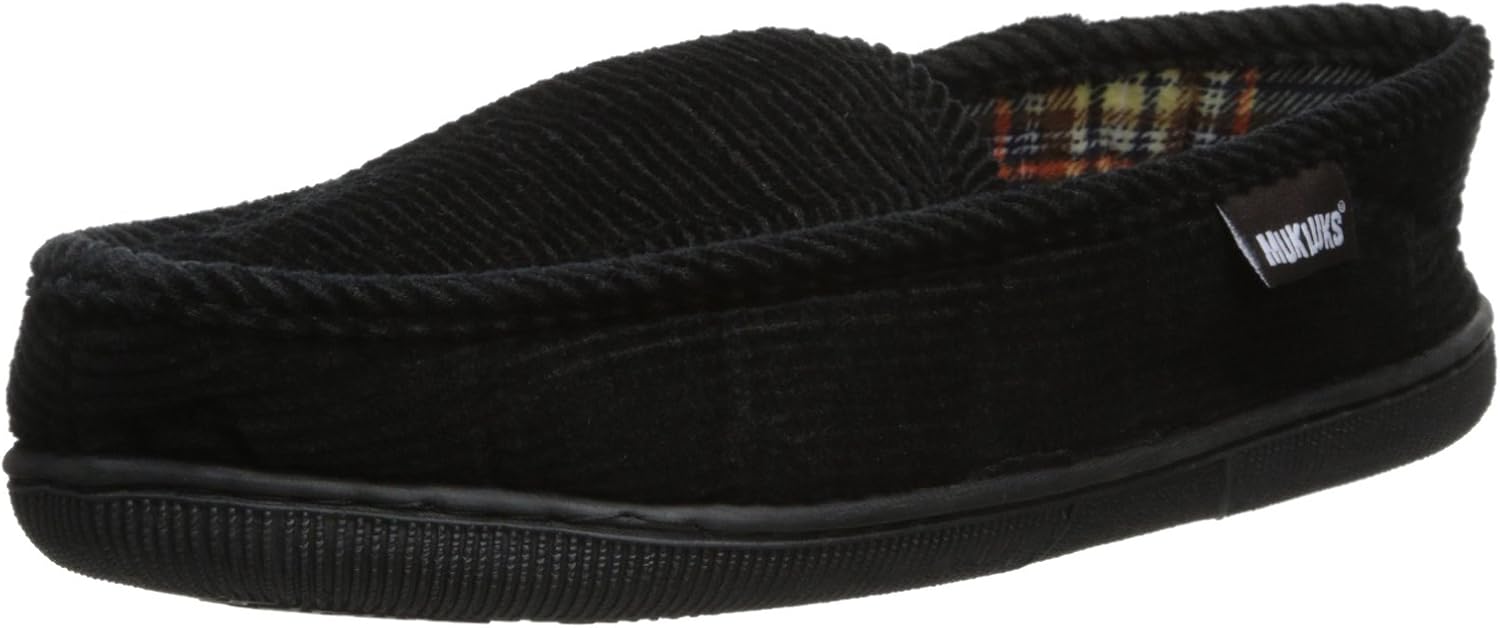 Мокасины мужские Muk LUKS из вельвета с фланелевой подкладкой, черный