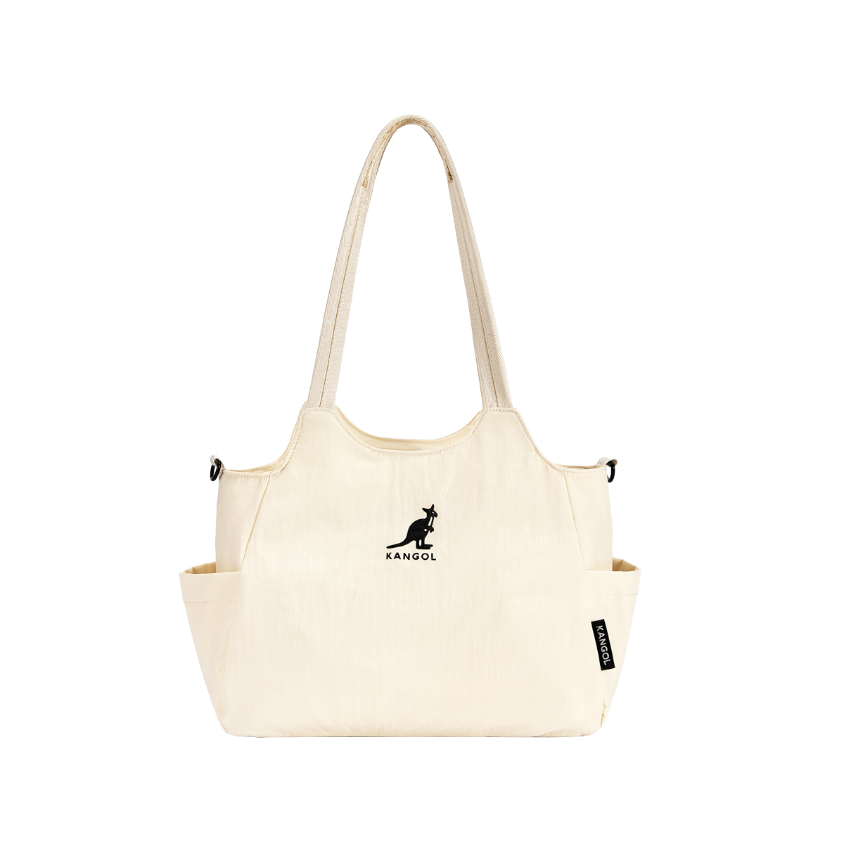 

KANGOL Нейлоновая сумка-шоппер среднего размера унисекс светло-серая слоновая кость персиковый розовый черный, Cream White